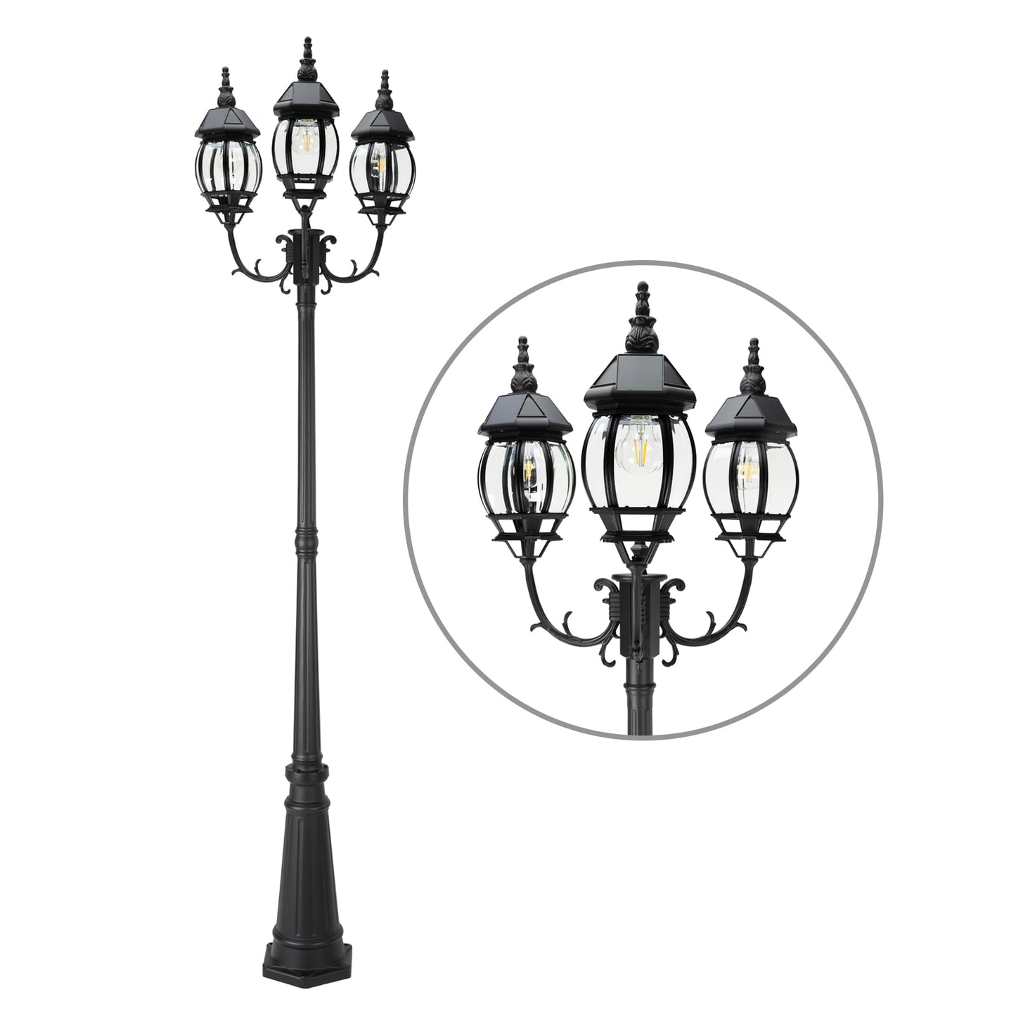 LUTEC Outdoor Solar Post Light