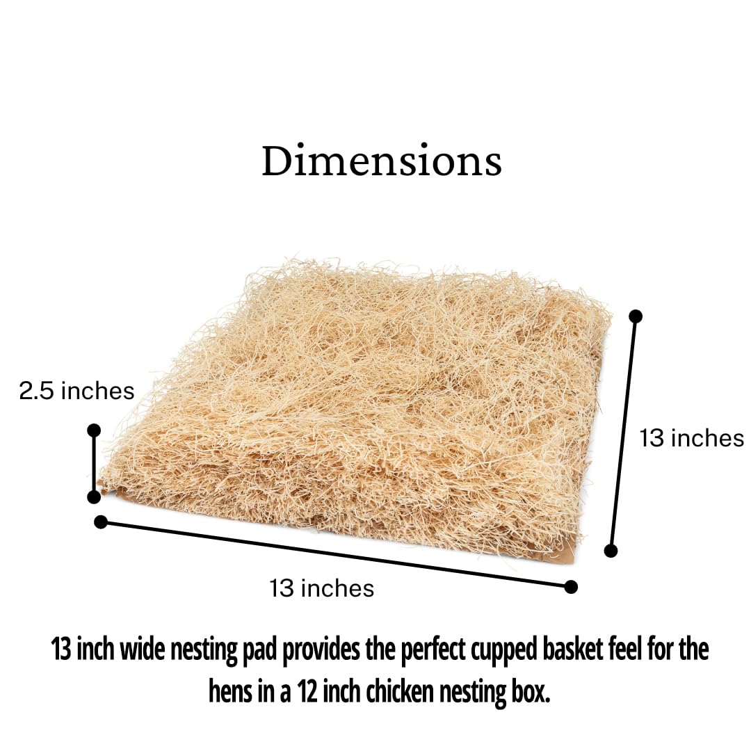 Nesting Pads for Chicken Coop Accessories - 12 Pack - Aspen Bedding for Chicken Nesting Box Rabbit Hutch - Organic Chicken Supplies