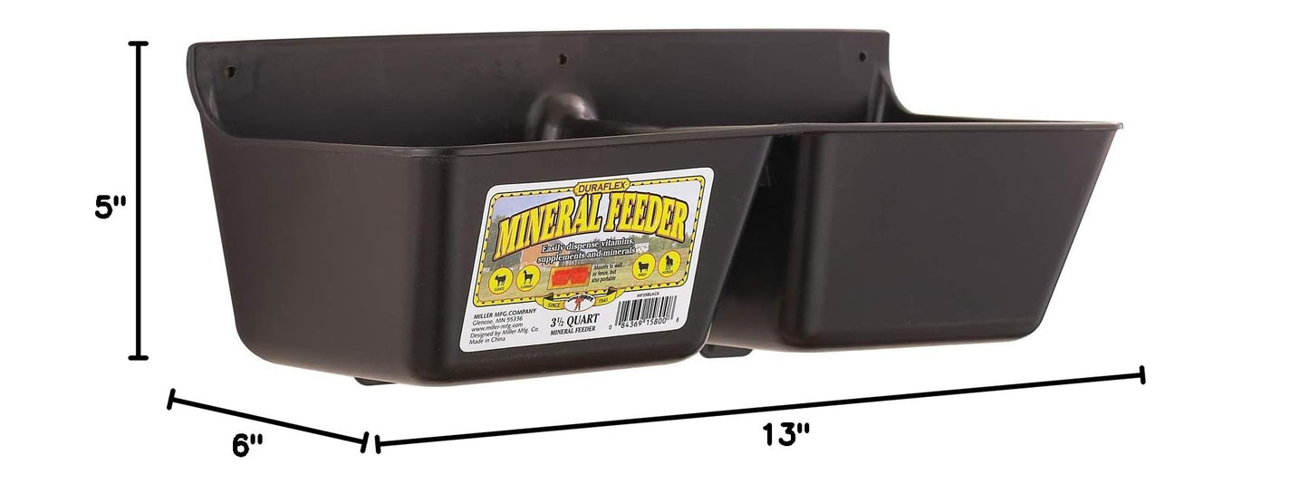 Little Giant Animal Mineral Feeder 3.5 Quart Mineral Feeder (Item No. MF35BLACK)
