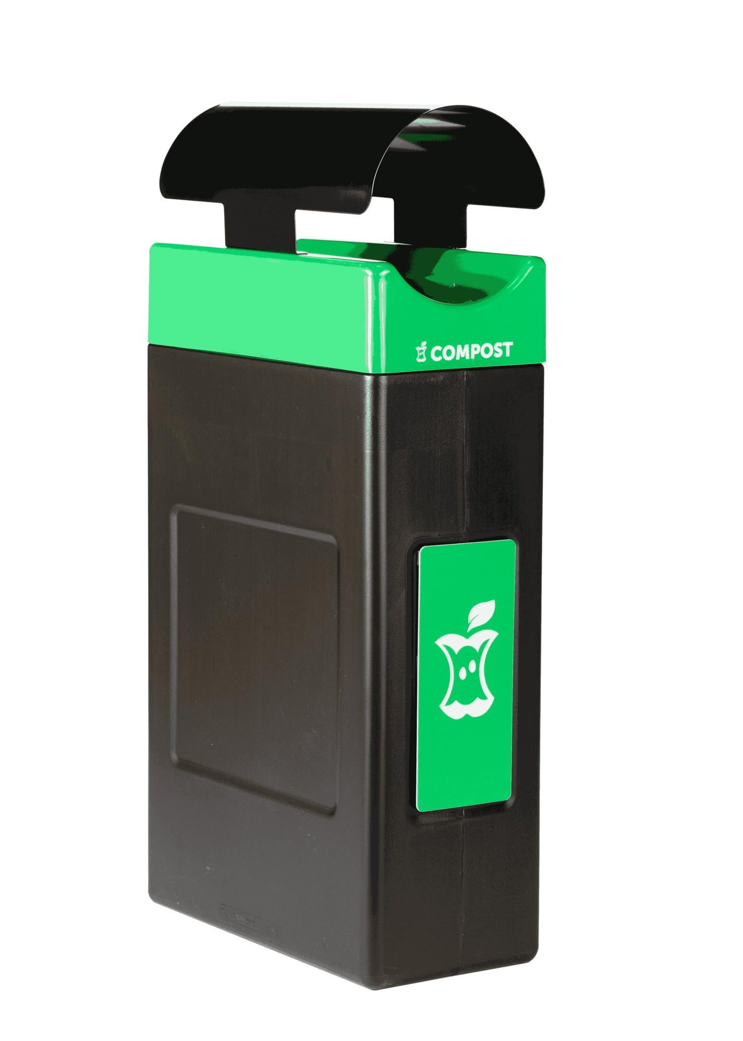 Avante™ Series Made in The USA, Black Compost Container, 30-Gallon Narrow, Green Compost Panel, Green Lid, Black Canopy, Liner Included