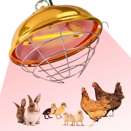 Nirvix 250W Heat Lamp for Chicks, Infrared Heat Lamp Bulb for Chickens, Brooder Heater, Adjustable Temp & Hanging Height Chicken Coop Heater, for Chicks, Reptile, Ducks, Poultry