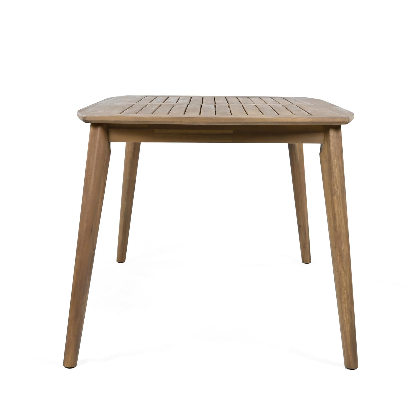 Christopher Knight Home Keyon Farmhouse Patio Acacia Wood Dining Table, Outdoor Dining Room Table for 8 Persons, Rectangular Dining Table for Backyard/Garden, Light Brown