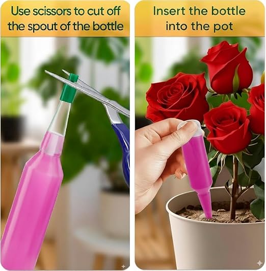 Made in The USA Rose Plant Food – Easy Cut & Stick Liquid Fertilizer for Thriving Blooms & Vibrant Foliage – Convenient 12-Pack Nutrient Solution