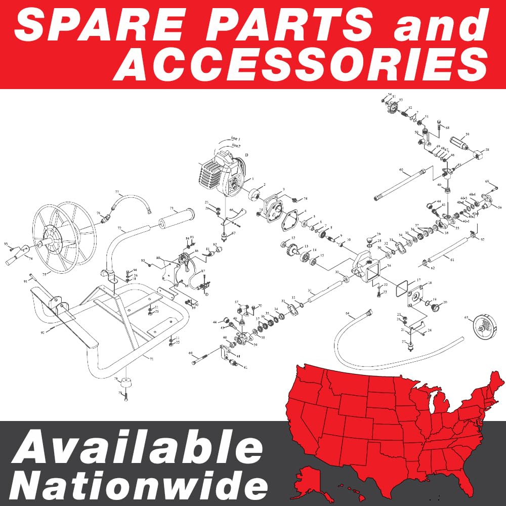 1.3HP Skid Sprayer Barrel Mount Only with Honda GX35 100ft Hose and 500 PSI Pump for Pest Control (Skid Sprayer + Conical Gun)