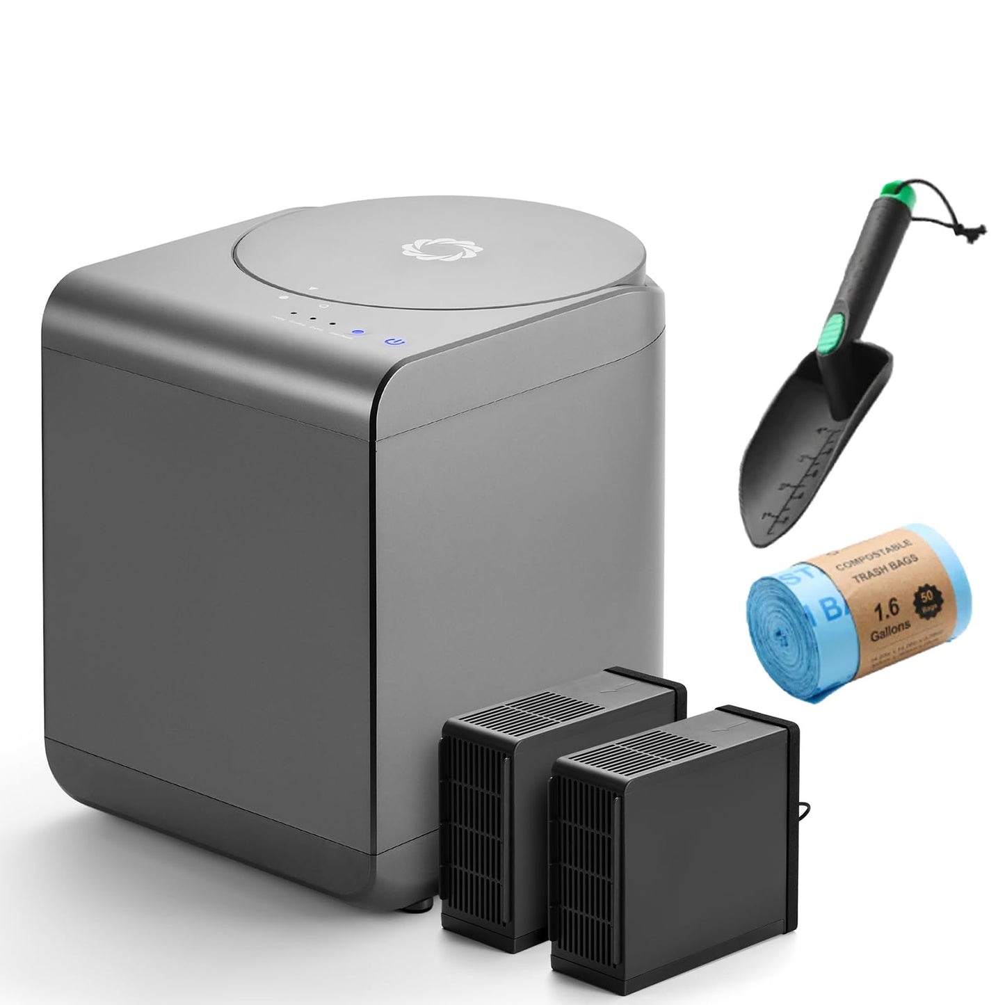 Airthereal Revive Food-to-Soil System, Odorless Countertop Electric Kitchen Composter, 1-Click Smart Operation, Powerful Sharksden Trinity Blade to Cycle Food Waste into Earth Nutrition