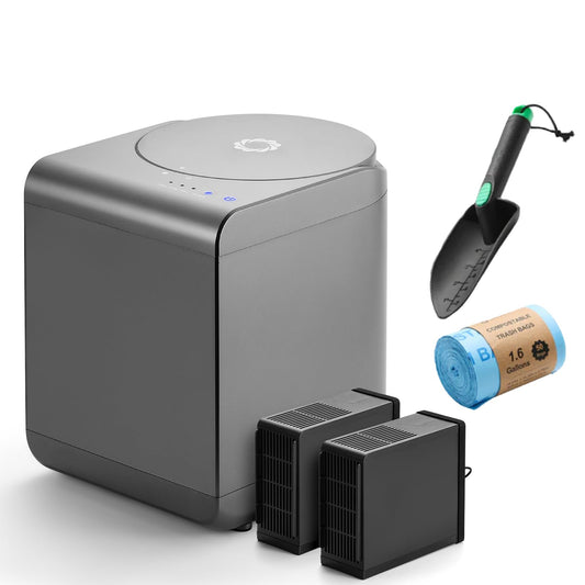 Airthereal Revive Food-to-Soil System, Odorless Countertop Electric Kitchen Composter, 1-Click Smart Operation, Powerful Sharksden Trinity Blade to Cycle Food Waste into Earth Nutrition