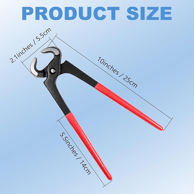 10 Inches Hoof Nipper, Farrier Tool Hoof Trimmers Goat Hoof Trimming Shears Nail Clippers for Horse Donkey Cow Goat Animal Hooves