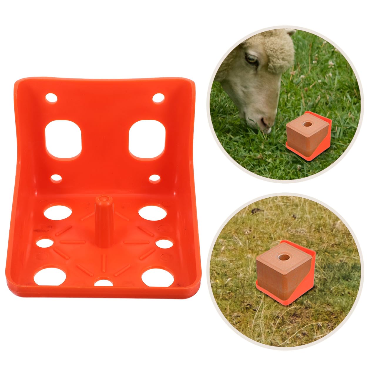 KESYOO Lick Brick Box Cow Tray Deer Salt Block Salt Goats Salt Block Feeder Holder Large Thicken Sheep Licking Livestock Cattle Salt Block Feeder Blocks Holders Mineral Coarse or