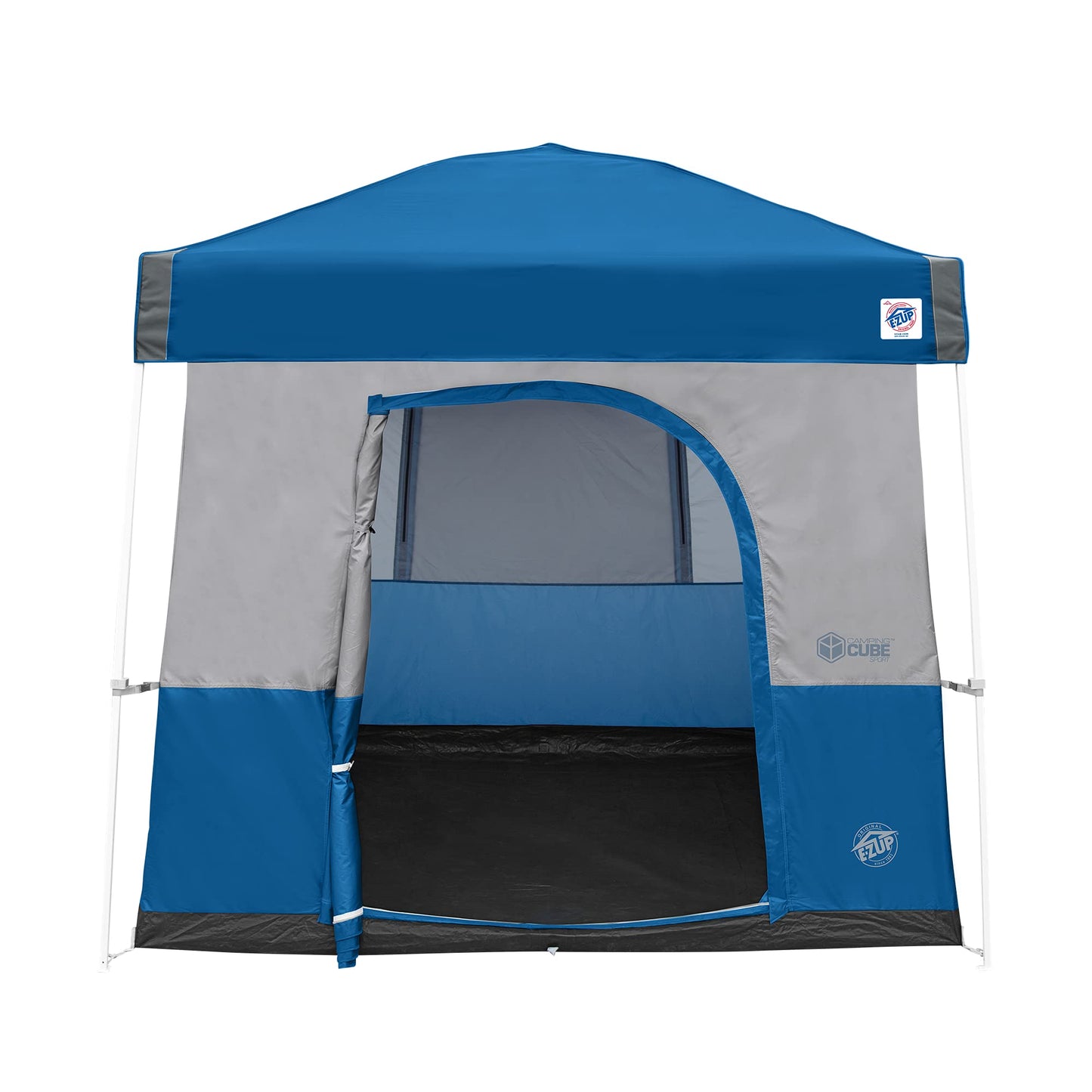 E-Z UP Camping Cube Sport, Converts 10' Angled Leg Canopy into Camping Tent, Royal Blue (Canopy/SHELTER/Poles NOT Included)