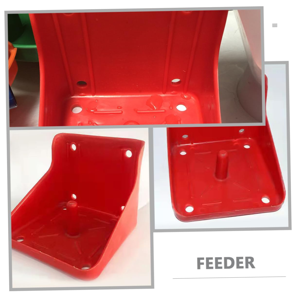 SUPVOX Lick Brick Box Horse Mounting Block Salt Fodder Feeder Mineral Salt Block Holder Cattle Feeder Sheep Deer Lick Tray Thicken Feeding Box Pe
