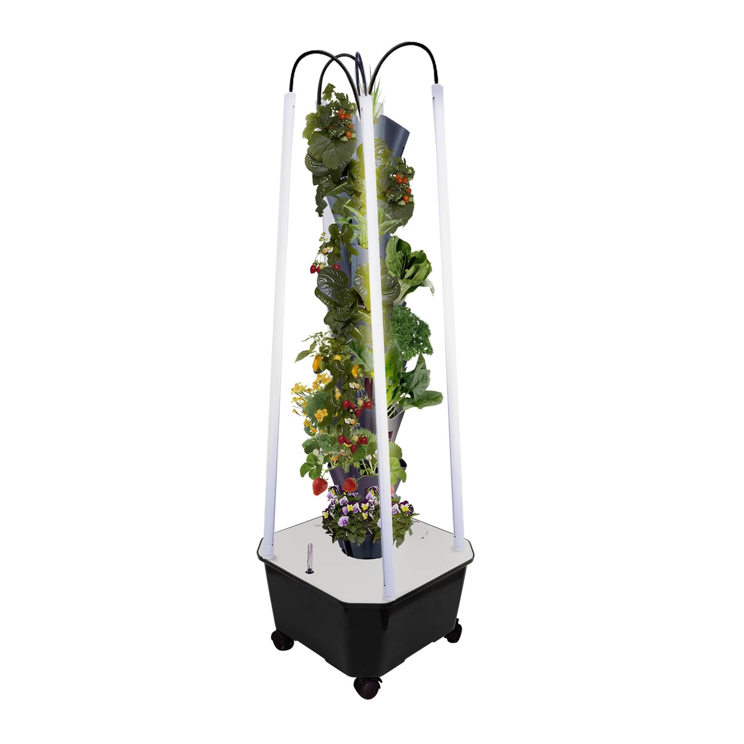 Hydroponic Growing System with Grow Lights, Indoor Gardening System, Grow Plant Food at Home with 40 Pieces at a time for Fruits, Vegetables, Herbs, and Miniature Greens (No Seedlings Included)
