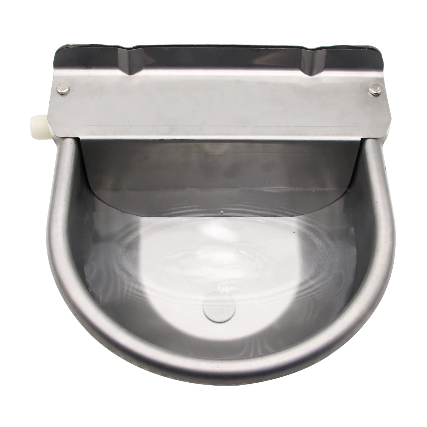 Automatic Horse Drinking Waterer Bowl,Upgrade Stainless Steel Farm Livestock Water Dispenser with Drain Hole and Float Valve for Horse,Dog, Chicken,Goat,Pig (A)
