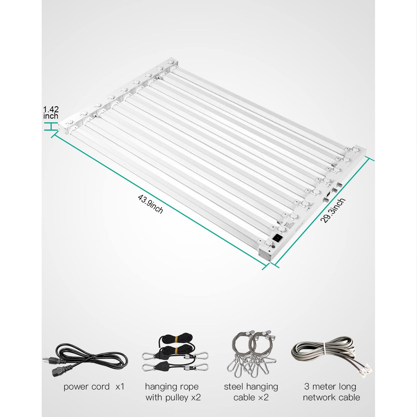 SZHLUX 620W LED Grow Light 4×6ft Daisy Chain Dimming Full Spectrum Grow Light for Indoor Plants, Sunlight Plant Light for Seedling Veg and Bloom Commercial Grow Light