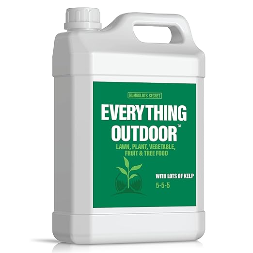 Humboldts Secret Everything Outdoor Plant Food - 5-5-5 Liquid Fertilizer with Kelp - All Purpose Plant, Vegetable, Fruit Tree and Lawn Fertilizer (2.5 Gallon Refill)