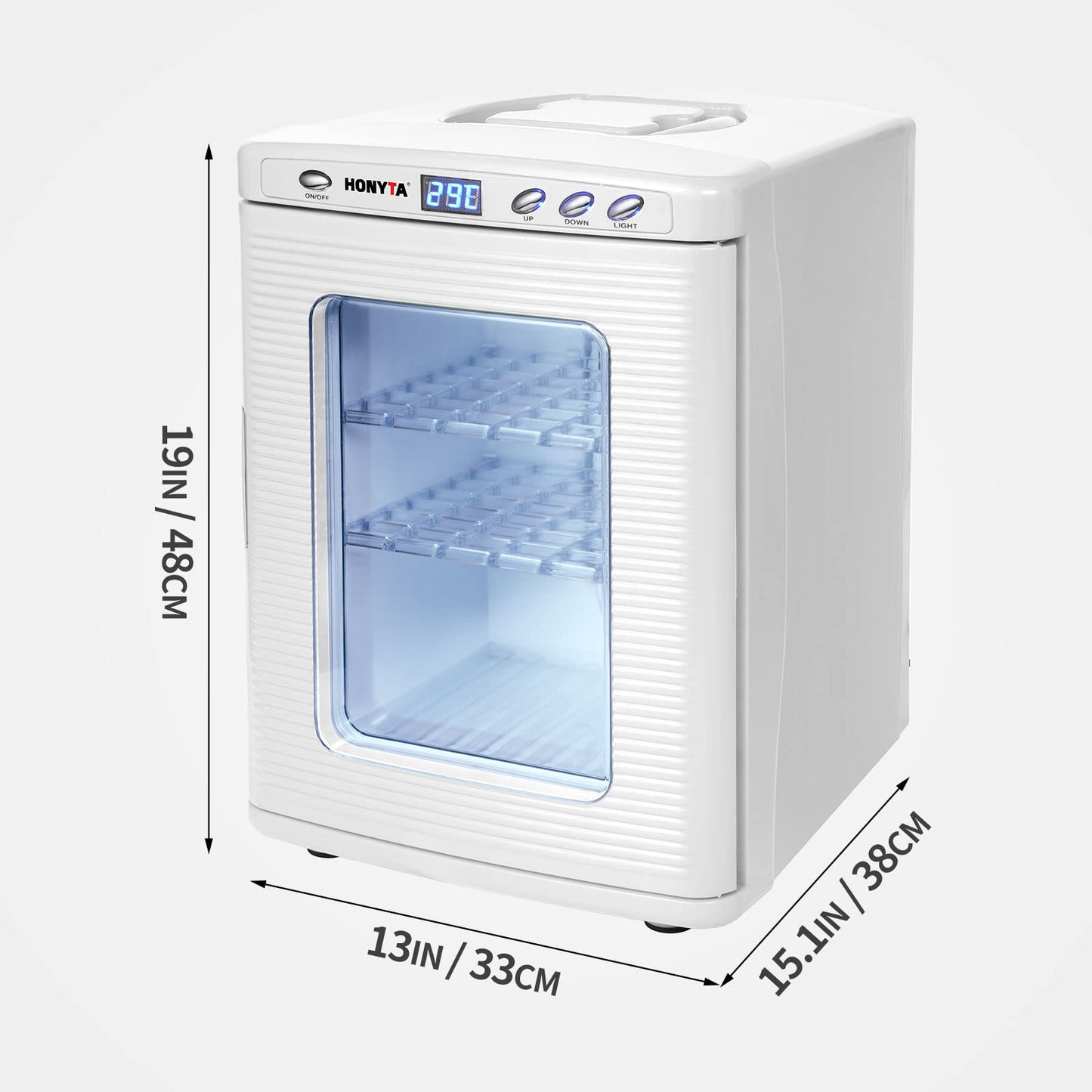 RYFT Incubators for Hatching Eggs, 25L Portable Reptile Scientific Lab Incubator with 5°C-60°C, 12V/110V Heating and Cooling for Small Reptiles (White)