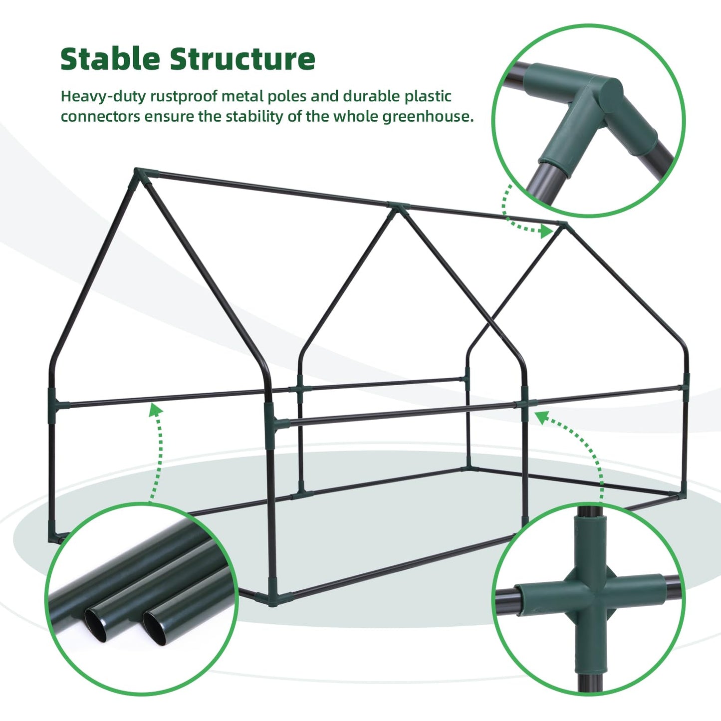 Ohuhu Mini Greenhouse + Raised Garden Bed with Greenhouse