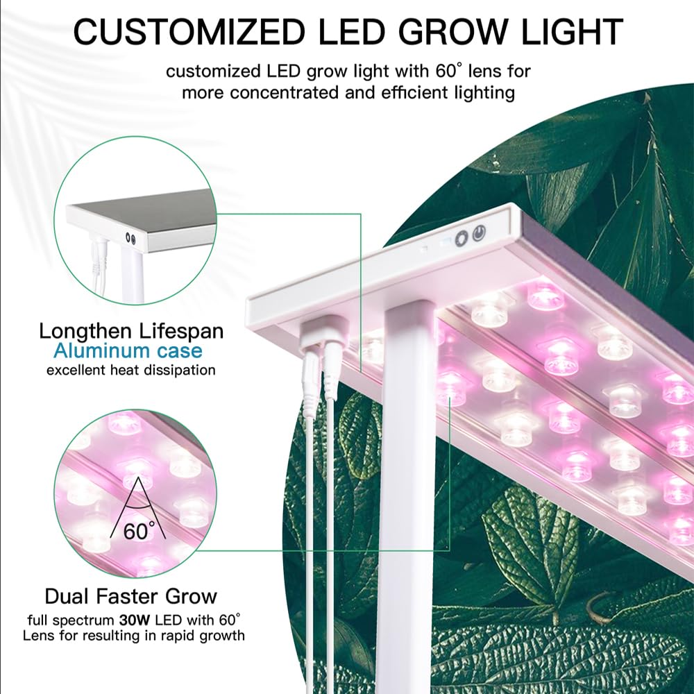 E SUPEREGROW Large Hydroponics Growing System kit with Trellis,Smart Indoor Hydroponic Gardening System with LED Grow Light, Indoor Hydroponic Grow Kit for Tomato,Pepper,Cucumbers(7L,Pump)