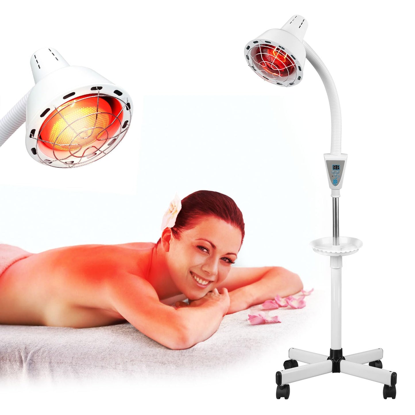 Infrared Light Therapy Lamp, 275W Near Infrared Heat Lamp for Body or Pain and Muscle Aches Therapy, Adjustable Red Light Therapy Set
