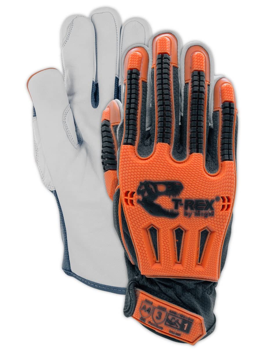 MAGID T-REX Windstorm ANSI A4 TRX744 Impact Gloves, 36 Pairs, Size 13/4XL (TRX744)