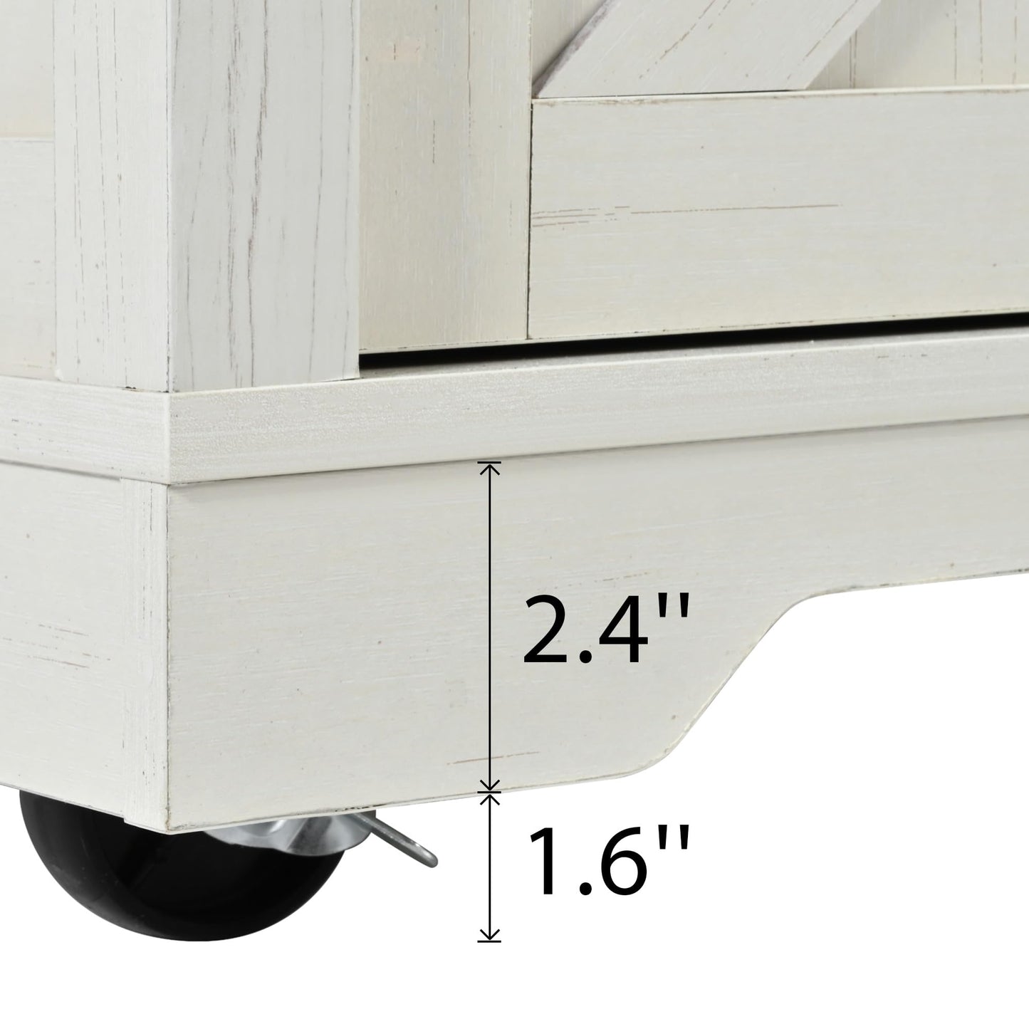 Ball & Cast Farmhouse Kitchen Island Cart with Power Outlet,2 Sliding Barn Doors,3 Adjustable Shelves,Dining Storage Island W/Drop Leaf,Spice Rack,Rolling Cart on Wheels,for Kitchen,Dining Room,White