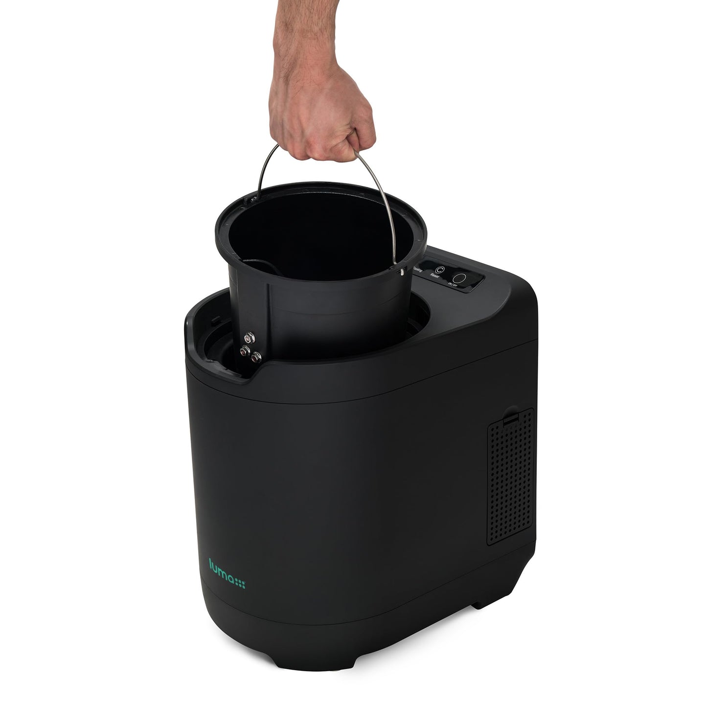 Luma Electric Kitchen Composter, 2.5L Capacity Odorless Countertop Compost Bin with Lid Clear-View Window, Smart Trash Can for Food Disposal, Turn Food Waste into Nutrient-Rich Plant Food