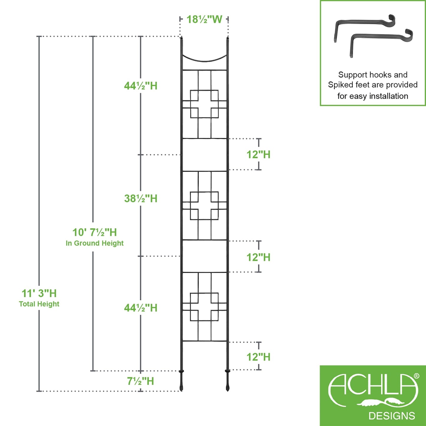 Square-on-Squares 135" Slim Trellis