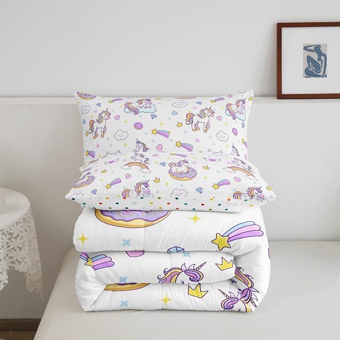 Castle Fairy Red Mushroom Girls Comforter Set Full Size,Magical Plant Snail Duvet Sets Teens Bedroom Decor,Jungle Botanical Brushed Microfiber Soft Bedding Comforter