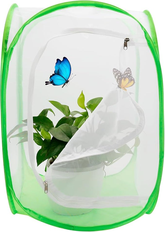 EATAKWARD Mesh Plant Enclosure, Foldable Mesh Cage for Breeding, Grow Tent Plant Cover for Fruit, Vegetables, Pests, Bird and Pest Protection Guard for Flowers and Herbs Pop-Up Cage