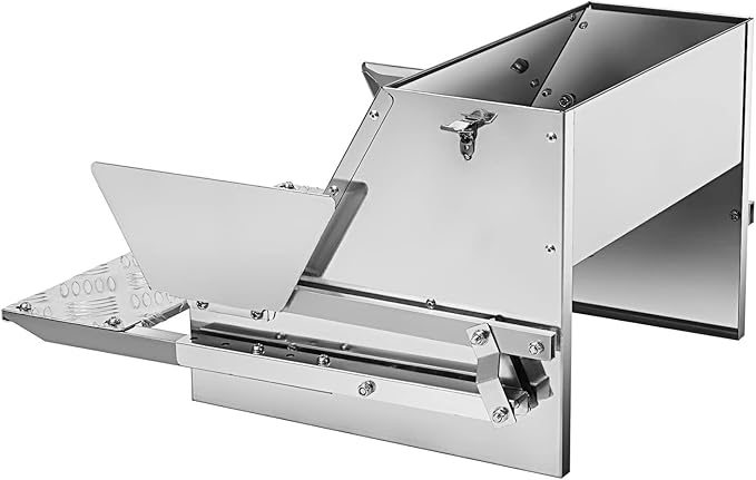 RYFT Automatic Chicken Feeder 25 lb Galvanized Steel Poultry Feeder, Up to 12 Chickens 10 Days with Weatherproof Lid, for Chickens, Ducks, Fowl