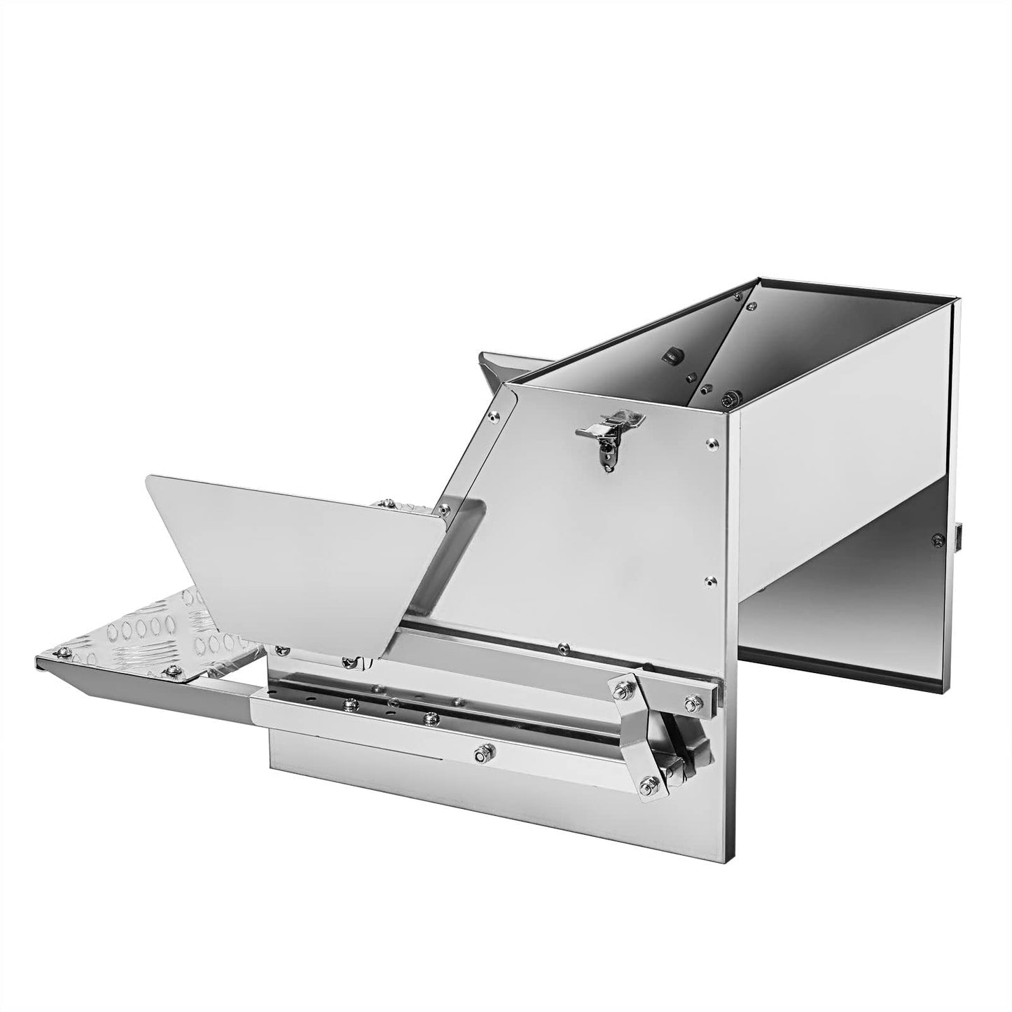 RYFT Automatic Chicken Feeder 25 lb Galvanized Steel Poultry Feeder, Up to 12 Chickens 10 Days with Weatherproof Lid, for Chickens, Ducks, Fowl