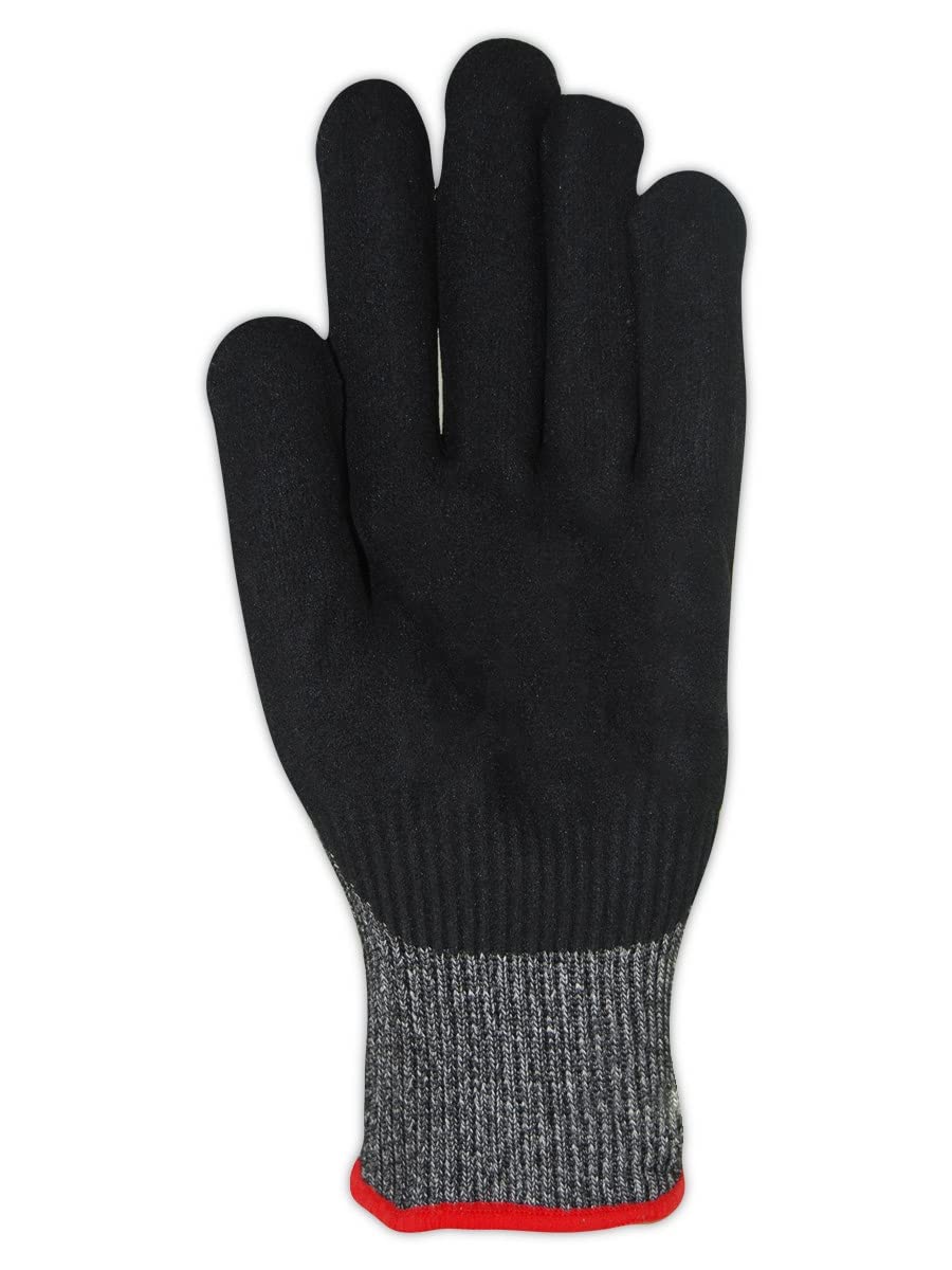 MAGID D-ROC ANSI A6 NitriX Palm Coated Touchscreen Gloves, 12 Pairs, Size 9/Large, GPD820