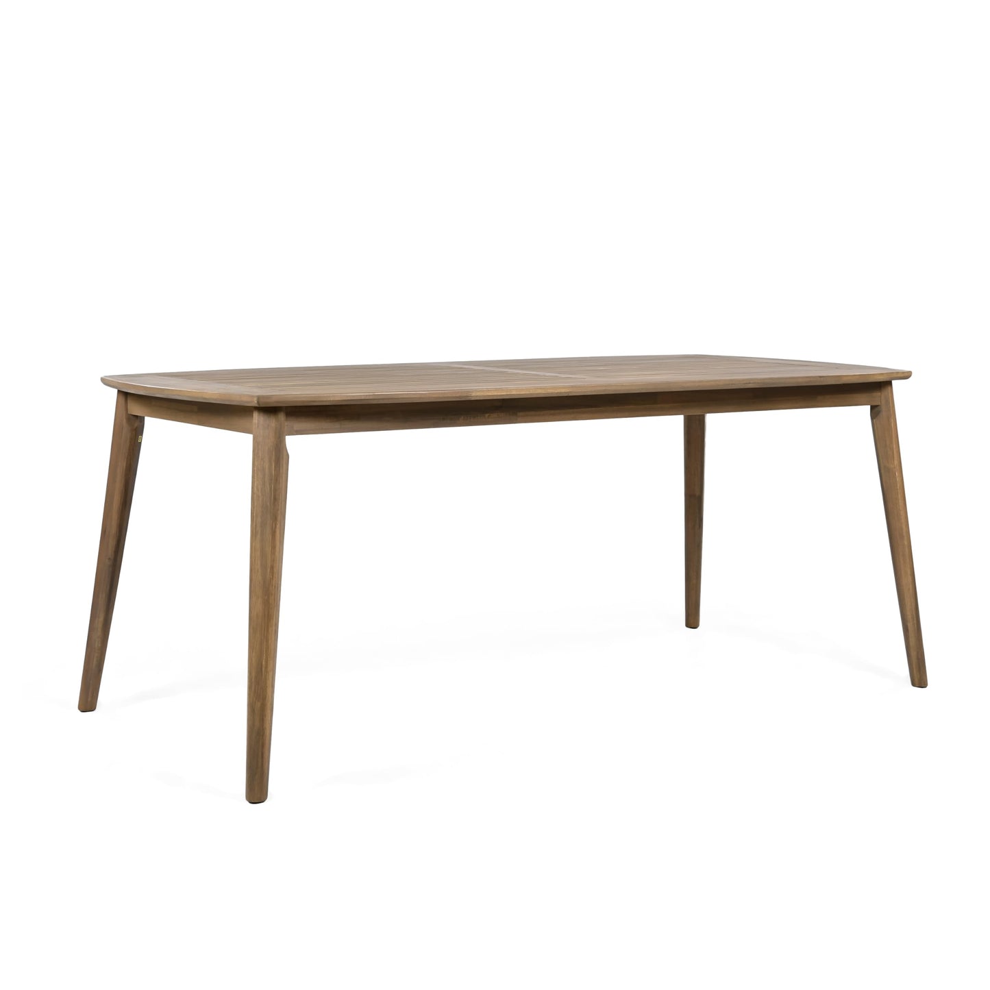 Christopher Knight Home Keyon Farmhouse Patio Acacia Wood Dining Table, Outdoor Dining Room Table for 8 Persons, Rectangular Dining Table for Backyard/Garden, Light Brown