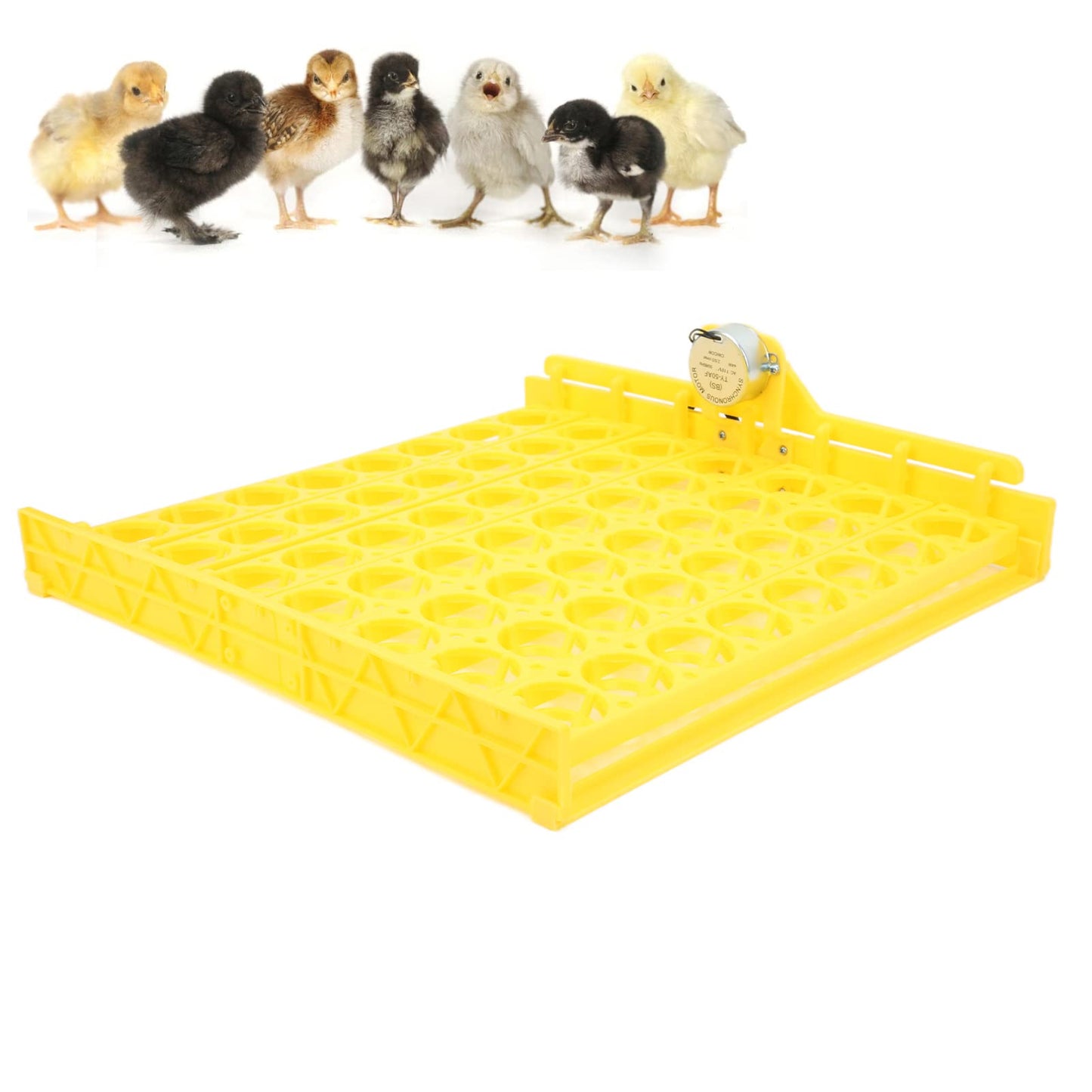 Automatic Egg Turner, 110V Swing Around 45 Degrees to Turn the Egg Tray Egg Hatching Tray 56 Eggs Fully Automatic Incubator(110V)