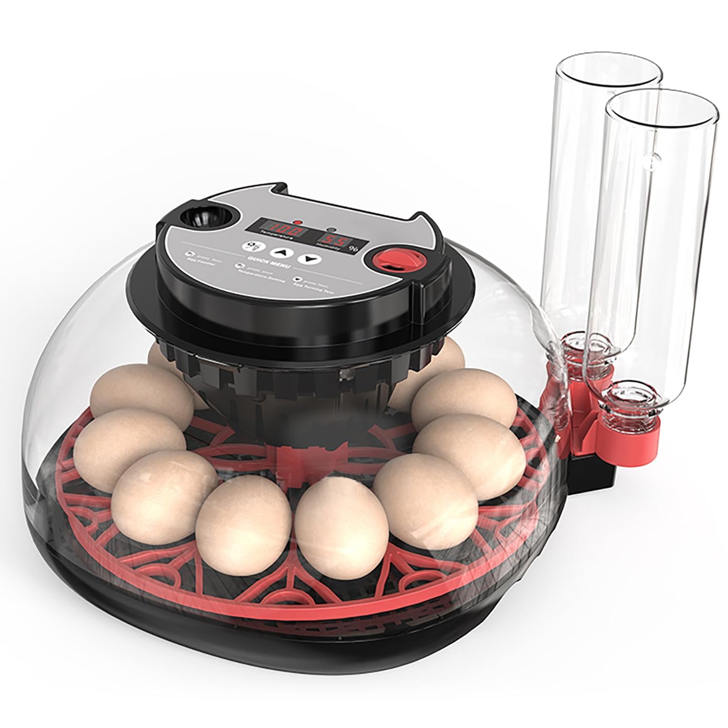 WYD2ANG Smart Chicken Incubators for Hatching Eggs with Automatic Turner Small Poultry Duck Quail 12 Egg Incubator Temperature Control Display Hatcher Machine (M12 Pro)