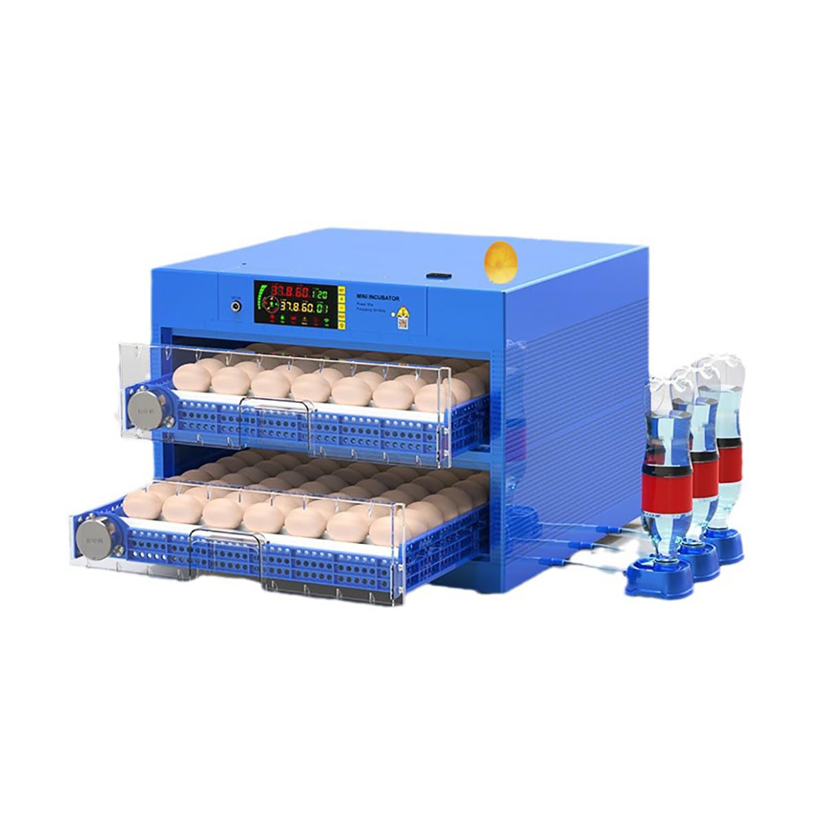 Automatic Eggs Incubator, Large Incubators for Hatching Eggs with Automatic Egg Turning & Temperature Control, Poultry Hatcher Machine for Chicken Duck Goose Quail Bird (128 Eggs)
