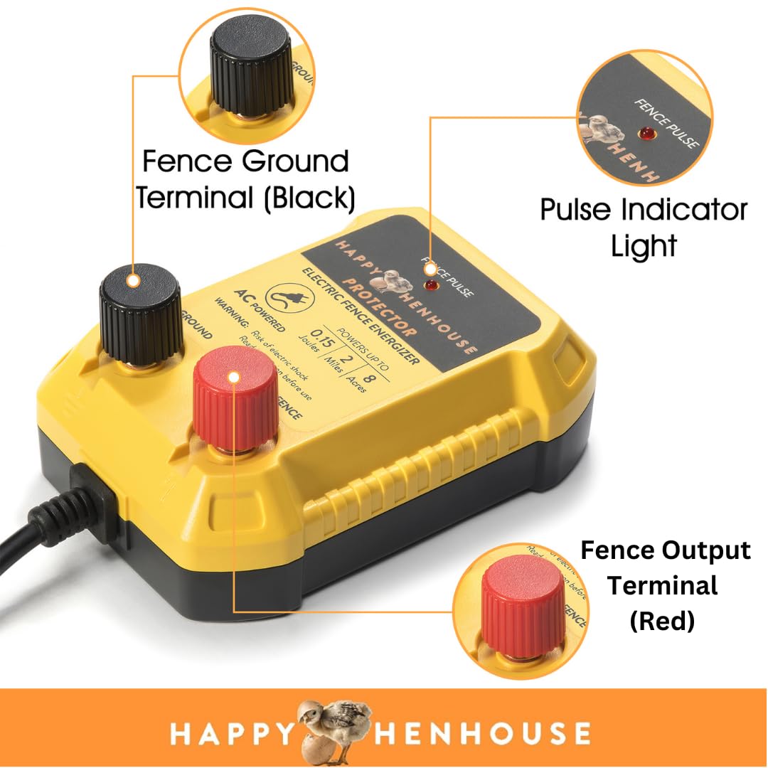 Happy Henhouse Fence Energizer with Electric Poultry Netting