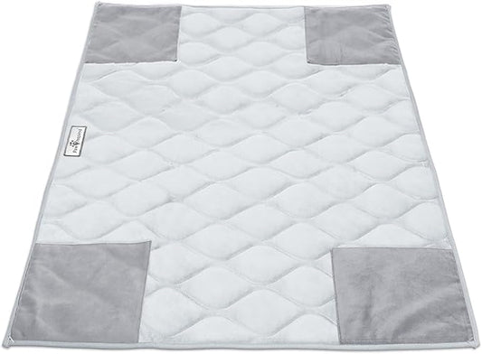 Paw Inspired PopCorner Guinea Pig Cage Liners | Washable Fleece Bedding or Pet Bed Mat for Small Animals | Super Absorbent Pee Pad with Reinforced Corners and Waterproof Bottom (C&C 2x3, Light Gray)