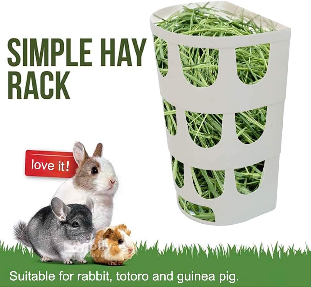 Hamiledyi Guinea Pig Hay Feeder，2PCS Bunny Hanging Cage Manger Hay Holder Rack for Small Animal Chinchilla Guinea Pig Rat-（Random Color）