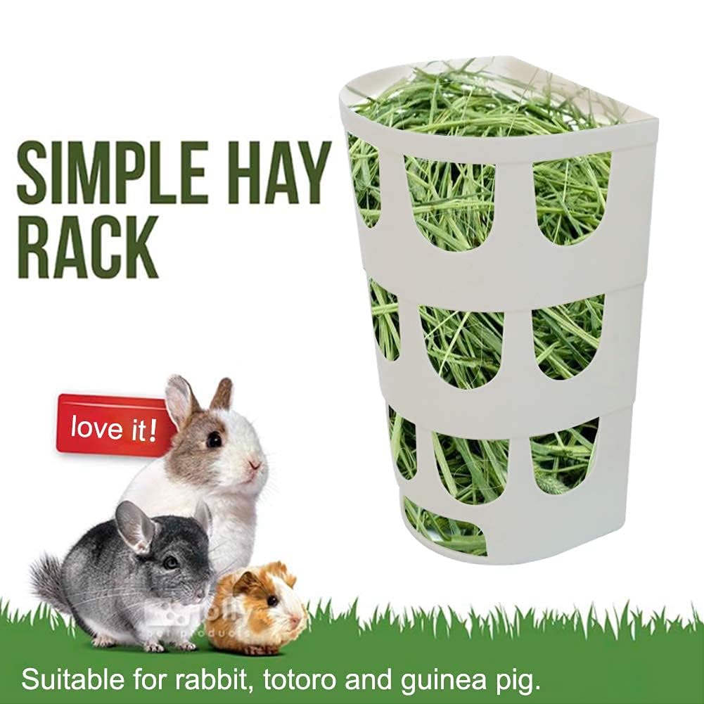 Hamiledyi Guinea Pig Hay Feeder，2PCS Bunny Hanging Cage Manger Hay Holder Rack for Small Animal Chinchilla Guinea Pig Rat-（Random Color）