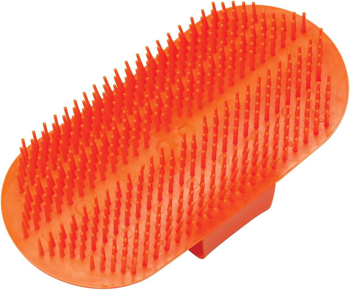 Weaver Livestock MASSAGE BRUSH, Orange