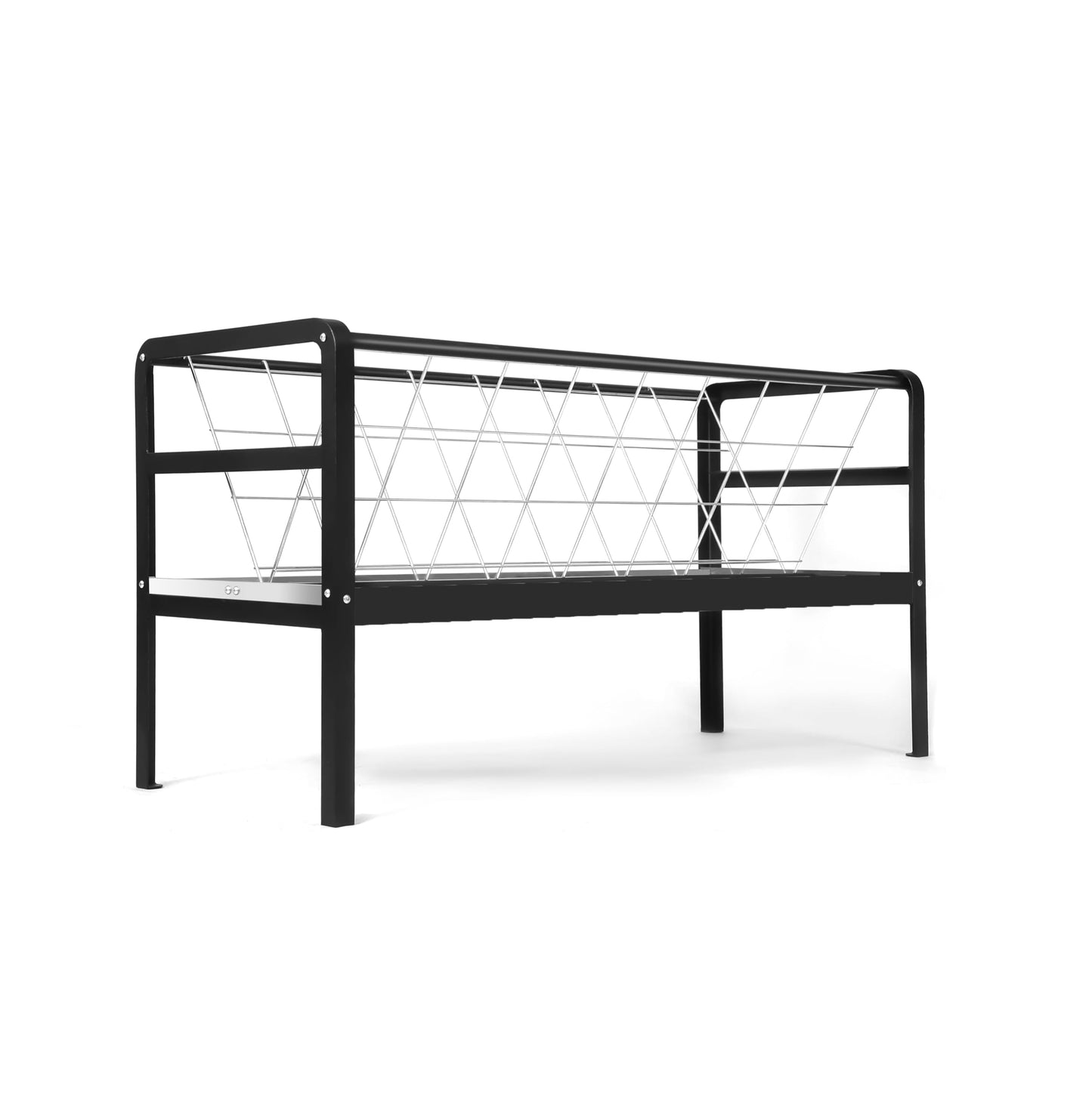 Goat Hay Feeder with Rack, Pasture Hay Grain Feeder for Goats, 59 in Long Outdoor Hay Rack Feeder 2 in 1 with All Steel Frame for Goat,Sheep, Horse, Small Livestock