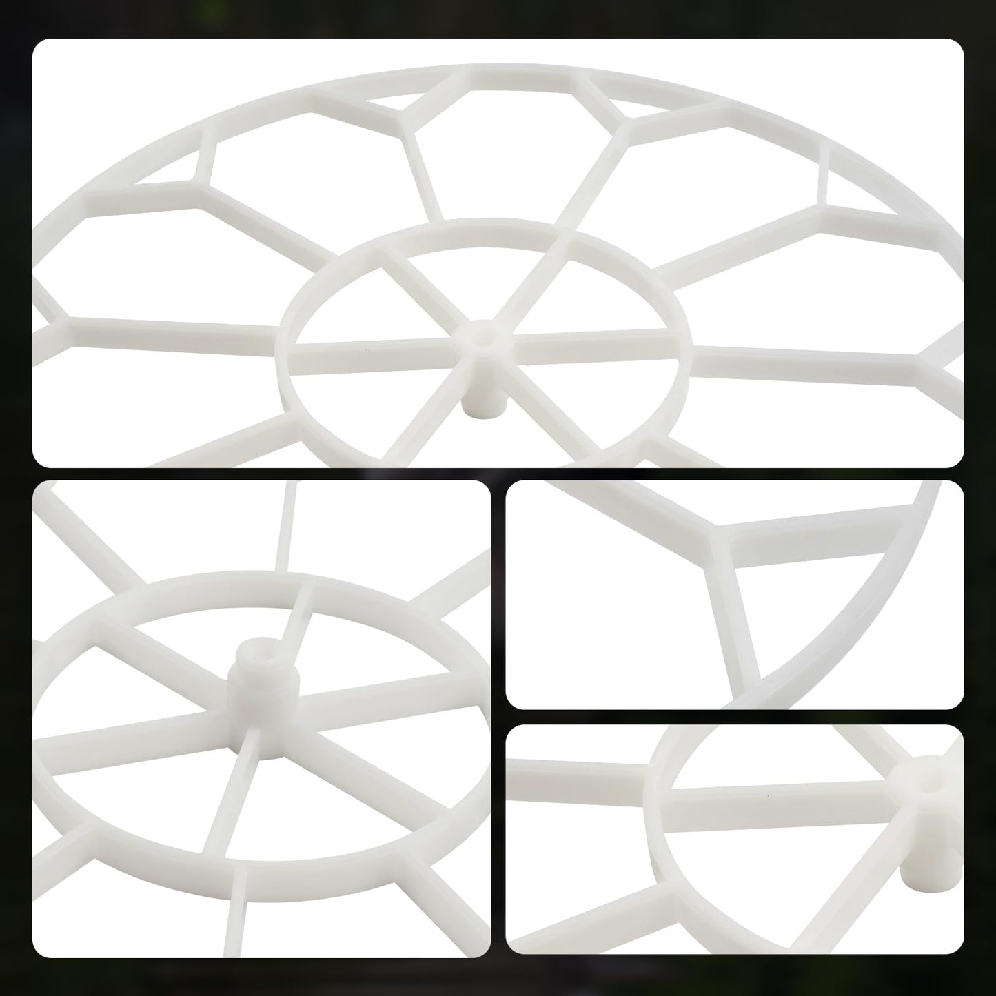 Queencar 10 Egg Capacity Jumbo Goose Heavy Breeds Tray Compatible with Nurture Right 360 Incubator Turner, White JGT360