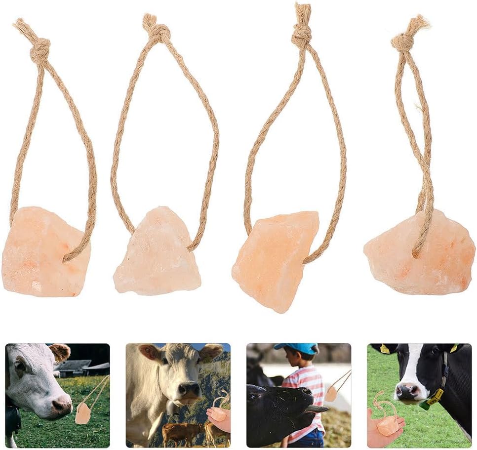 Animal Licking Salt Blocks - Pink Salt for Horses Cattle Deer and Other Livestock - 6 Pack