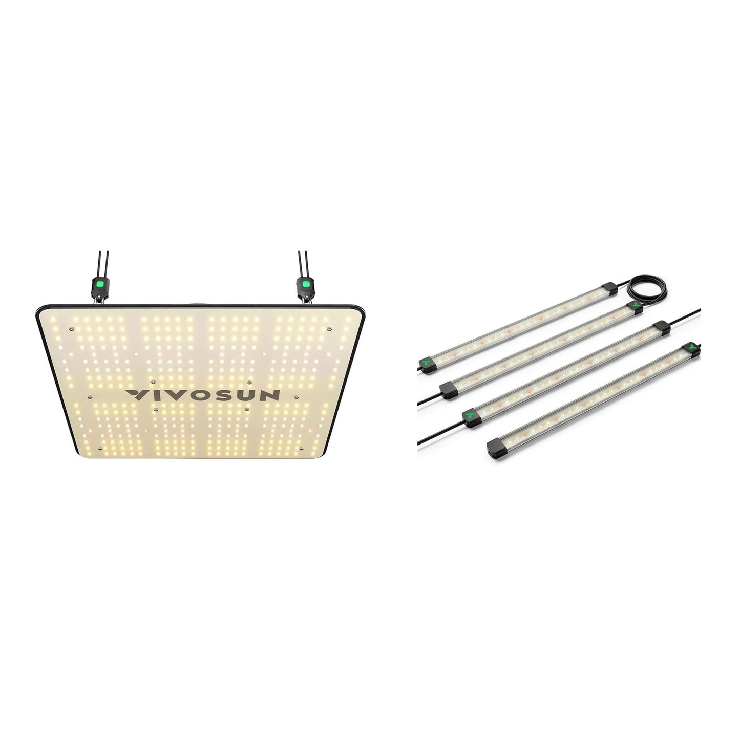 VIVOSUN VS1500 LED Grow Light with Full Spectrum Diodes & Daisy Chain Driver Dimmable Lights and LumaRay Side Lighting Bars (4-Bar), Full Spectrum LED Grow Lights for Grow Tents, Greenhouses