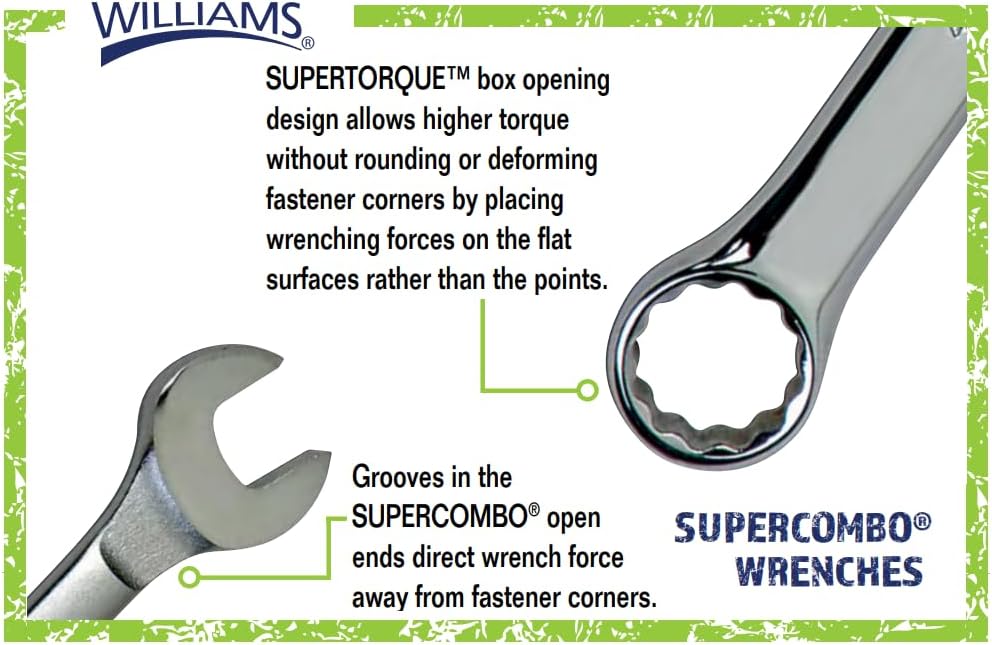 Williams WS-1171SCA 11-Piece Super Combo Wrench Set