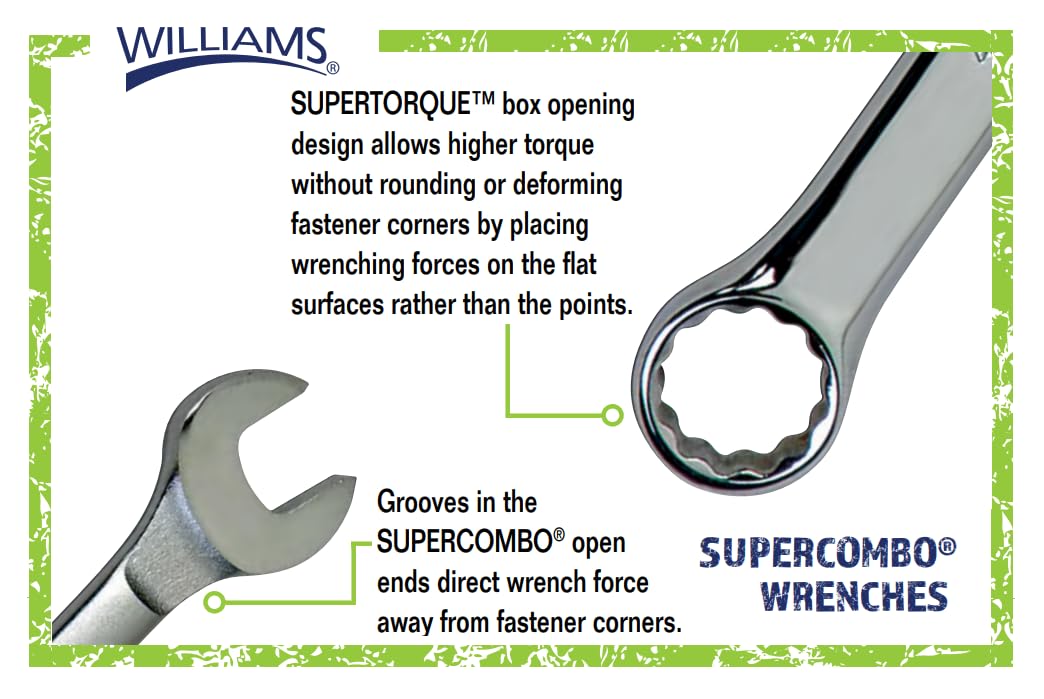 Williams WS-1171SCA 11-Piece Super Combo Wrench Set