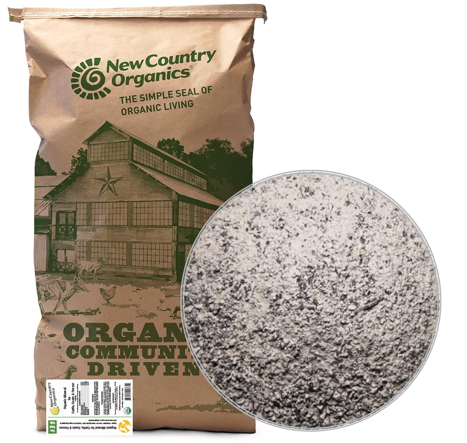 New Country Organics I Organic Kelp Supplement for Cattle, Goats & Horses I Certified Organic Non-GMO, Natural Mineral Blend I Sea Kelp Powder with Essential Calcium & Phosphorus I 40 lbs
