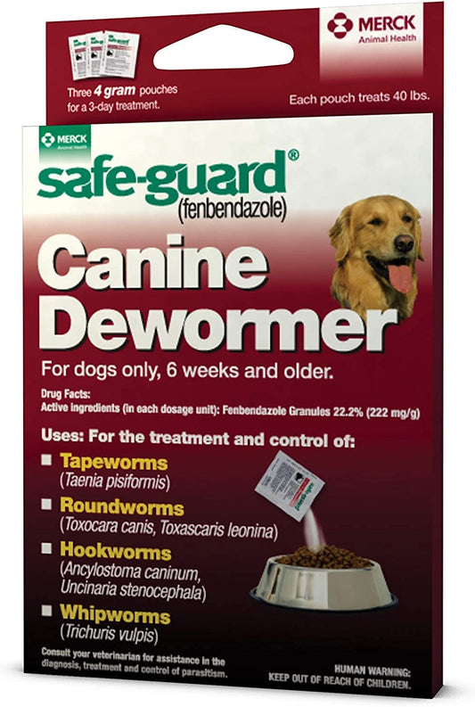 Dog Dewormer Canine 8in1 Safe Guard Safeguard Dogs Large Puppies Pet Wormer 4gr