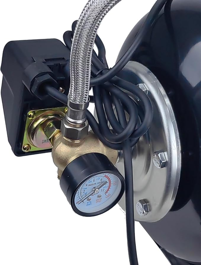1.6HP Shallow Well Pump with Pressure Tank, 3400L/H, 110V,Stainless Steel Irrigation Jet Pump, 157.5F Centriffugal Pump, Automatic Water Booster Jet Pump for Home, Garden, Lawn