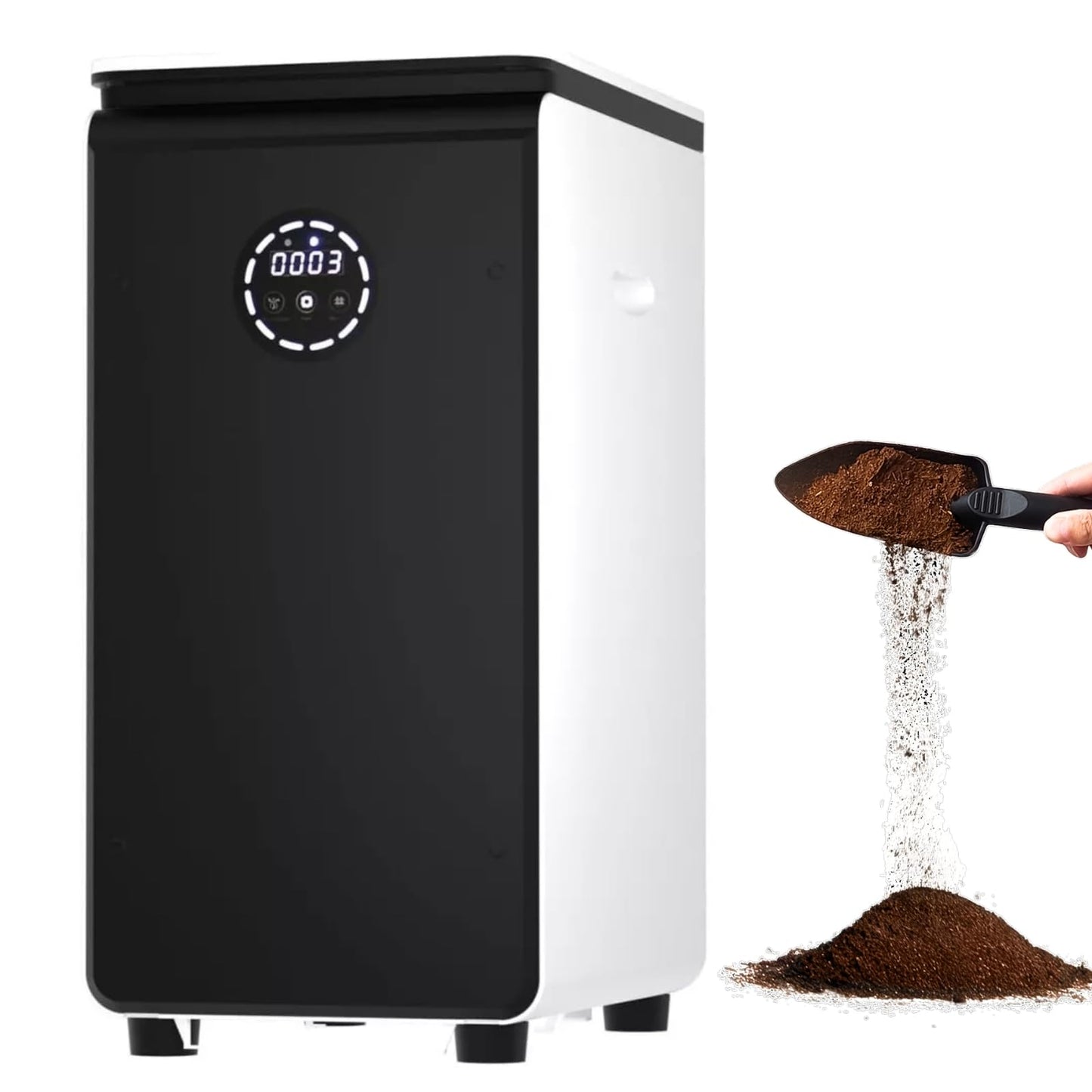 GEME World First Bio Smart 19L Electric Composter for Kitchen, Filter No Need to Change, Not Dehydration Tec, Add Waste Anytime Compost Machine, Electric Compost Bin Kitchen, Food Cycler Real Compost